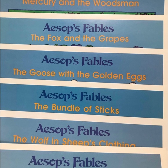 Aesops Fables - 12 Educational Posters with lesson on back - New - Picture 5 of 5